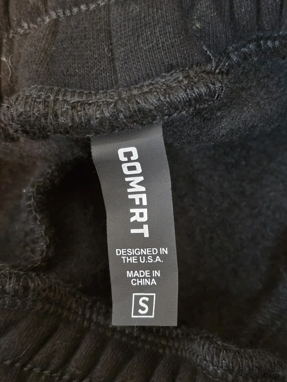 Comfrt High Rise Pull-On Jogger Signature Sweatpants Loungewear Black S